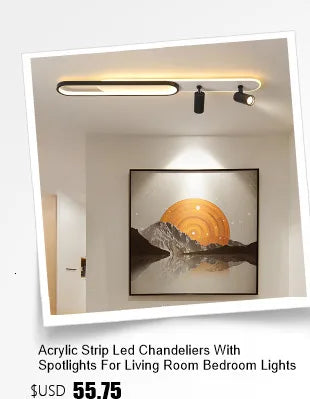 Modern Acrylic LED Chandelier with Adjustable Spotlights and Dimmable Lighting