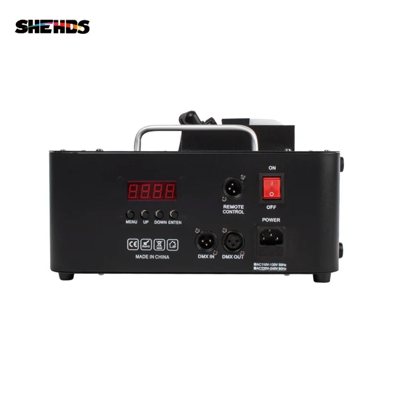SHEHDS 2pcs 1500W Fog Machine LED 24x9W RGB 3in1 Vertical Somke Machine Special effects Spray Fogger equipment for Disco KTV