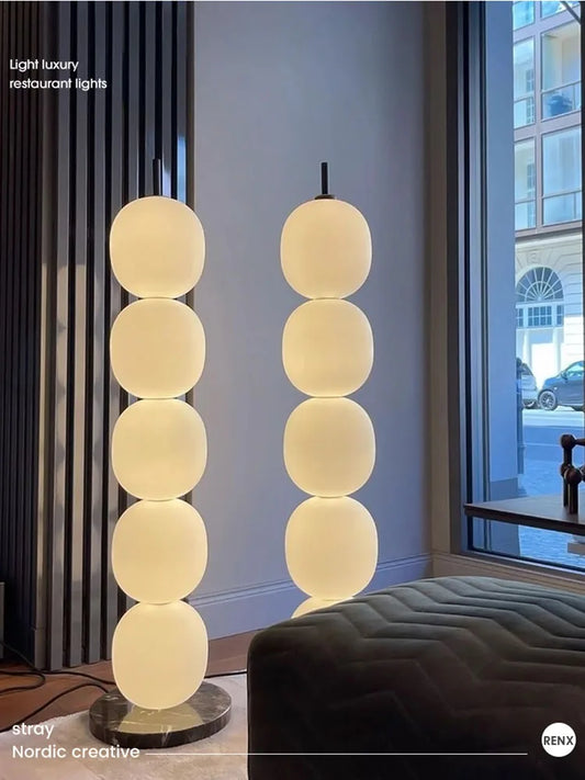 Nordic Gourd Glass Floor Lamp