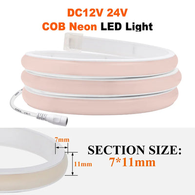 IP68 COB LED Neon Strip – 320 LEDs/m Waterproof Linear Light