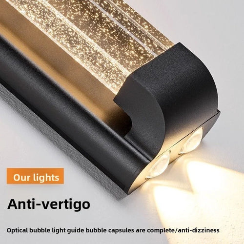 Modern Outdoor Waterproof Crystal LED Wall Lamp for Villa, Courtyard, Balcony &amp; Patio