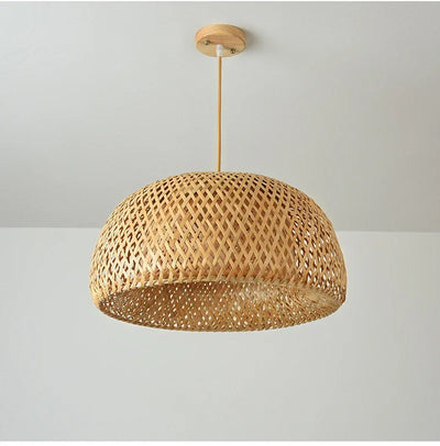 Handcrafted Bamboo Pendant Lamp – Wicker LED Ceiling Light
