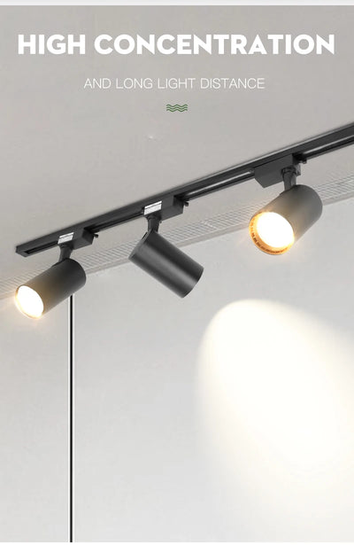 LED COB Track Light Set – Adjustable Spotlight Rail System