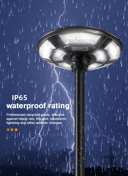 Flying saucer solar lamp, round UFO lamp, villa community square landscape lamp, induction integrated street lamp, courtyard street