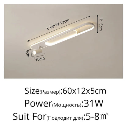 Modern Acrylic LED Chandelier with Adjustable Spotlights and Dimmable Lighting