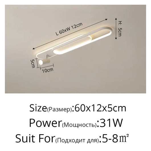 Modern Acrylic LED Chandelier – Adjustable Spotlights, Dimmable