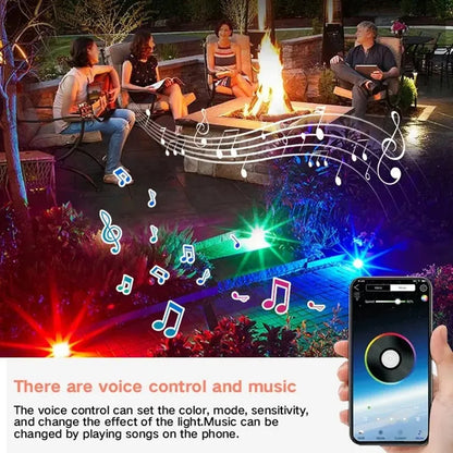 Smart RGB Landscape Light LED Garden Lamp Waterproof APP Control 16 Million Colors Outdoor Yard Lawn Spotlights