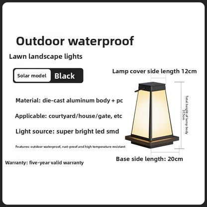 New Outdoor Waterproof Solar Garden Lawn Lamp Camping Balcony Garden Decoration Ambient Light Outdoor Dining-Table Portable Lamp
