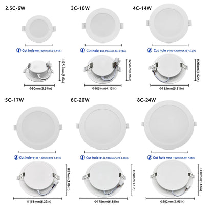 Recessed LED Downlight with Universal Voltage and 249–2000 Lumen Output