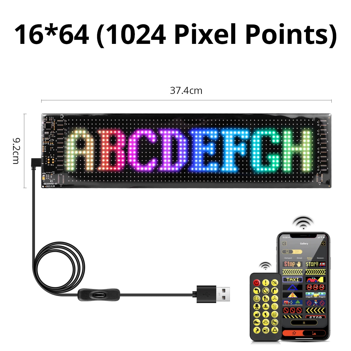LED Car Programmable Matrix Display Panel