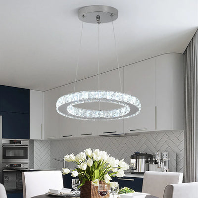 Ring Led Hanging Light Pendant Lamp Luxury Gold Copper New Chandelier Lustre Ceiling Lamp Living Dining Room Home Decor Fixture| Upload