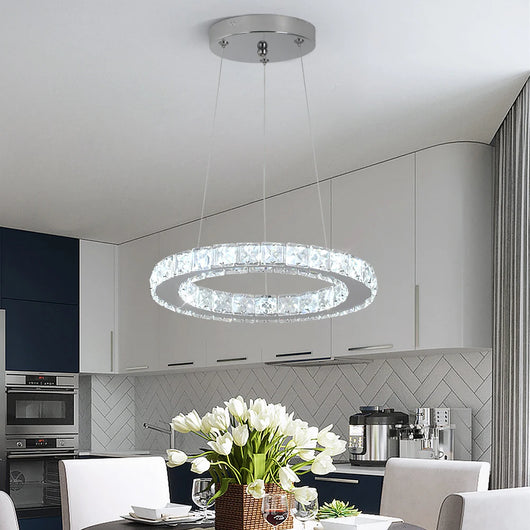 Ring Led Hanging Light Pendant Lamp Luxury Gold Copper New Chandelier Lustre Ceiling Lamp Living Dining Room Home Decor Fixture| Upload