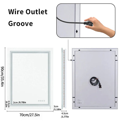 Frameless LED Bathroom Mirror – Fogless Modern Design | Replace