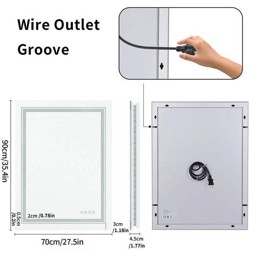 Frameless LED Bathroom Mirror – Fogless Modern Design | Replace