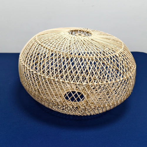 40cm Handcrafted Rattan Pendant Light – Natural Wicker Ceiling Lamp