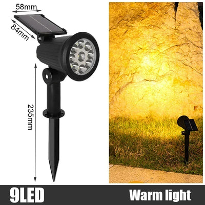 Adjustable Solar LED Spotlights – IP65 Outdoor Garden Lights (4/9 Pack)