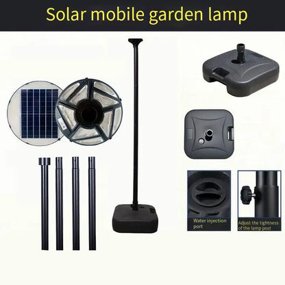 Flying saucer solar lamp, round UFO lamp, villa community square landscape lamp, induction integrated street lamp, courtyard street