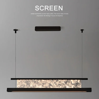 Italian Modern Luxury Linear LED Chandelier with Minimalist Designer Style