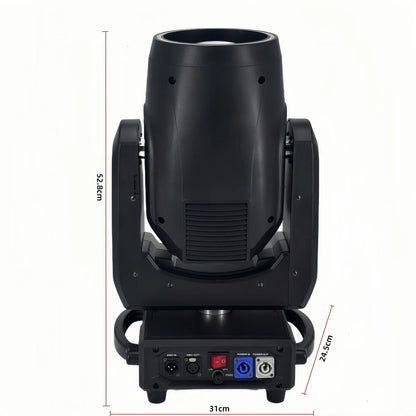 380W 20R Moving Head Beam Light – DMX512 Stage Lighting with Dual Prism, 14 Gobos & RGB Halo Effects