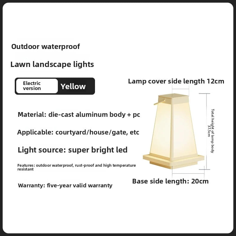 New Outdoor Waterproof Solar Garden Lawn Lamp Camping Balcony Garden Decoration Ambient Light Outdoor Dining-Table Portable Lamp