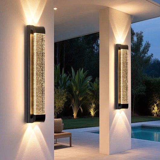 Modern Outdoor Waterproof Crystal LED Wall Lamp for Villa, Courtyard, Balcony &amp; Patio