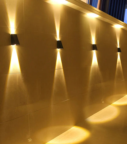 Outdoor Solar Lights Sunlight Garden Fence Outdoor Solar Lights Solar Stair Lights Up and Down Courtyard Street Modern Wall Lamps