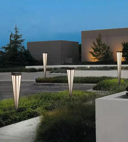 Solar LED Lawn Light Solar Garden Light 12W Solar LED Outdoor Aluminum Acrylic Garden Bollard