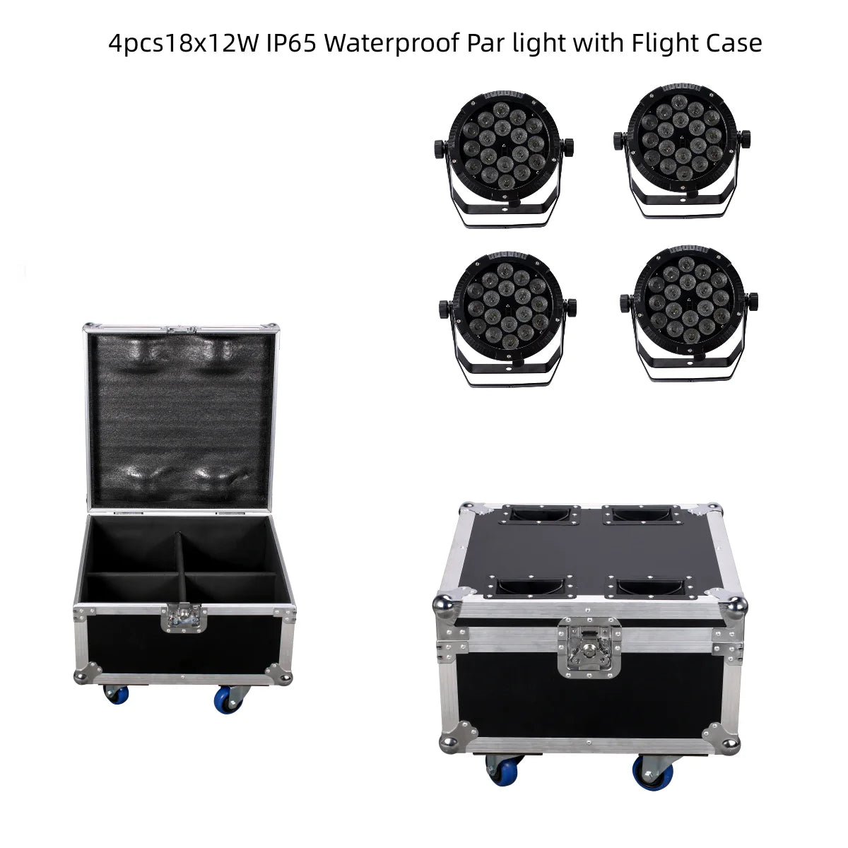 IP65 Waterproof Stage Effect Aluminum Led Par 18x18W RGBWA UV 6in1 DMX512 Outdoor Down Light DJ Equipment Disco Wash No Noise