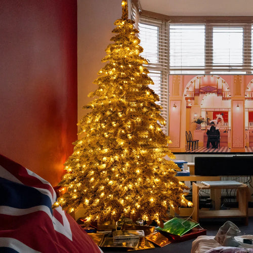 7.5ft Christmas Tree, 400 LED Lights, 1050 Bendable Branches, Creative Decor Ideal Xmas Tree