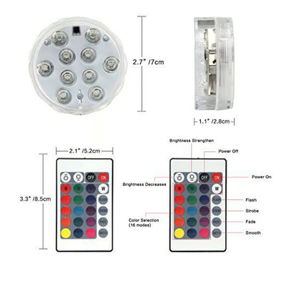 RGB Solar Floating Pool Light – IP68 Waterproof with Remote Control