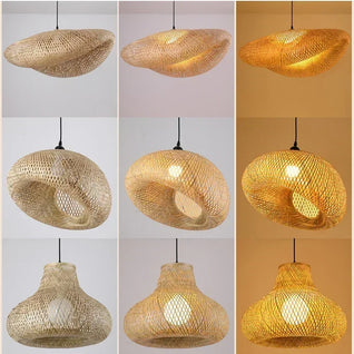 Handcrafted Bamboo Pendant Lamp – Wicker LED Ceiling Light