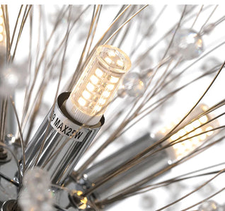 Crystal Fireball LED Pendant Light – Geometric Star Design