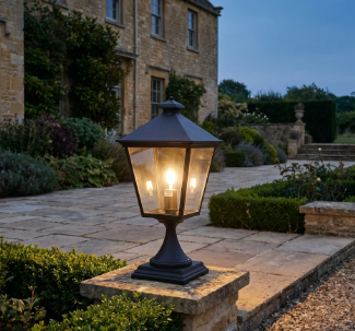 Outdoor Solar Post Light Waterproof Garden Lamp with Pier Mount Base Decorative Solar Lights for Pole Outside Luces Solares