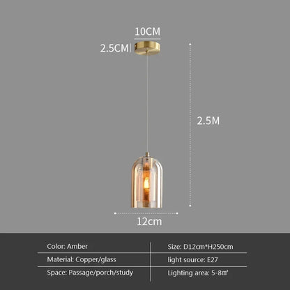 Modern Minimalist Glass Ceiling Light with Premium Grey Finish