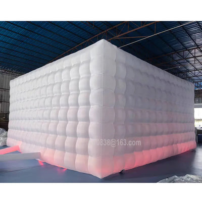 8x8x4M Large White Inflatable Night Club Disco Cube Party Tent Square Gazebo Event Shelter for Weddings & Outdoor Events