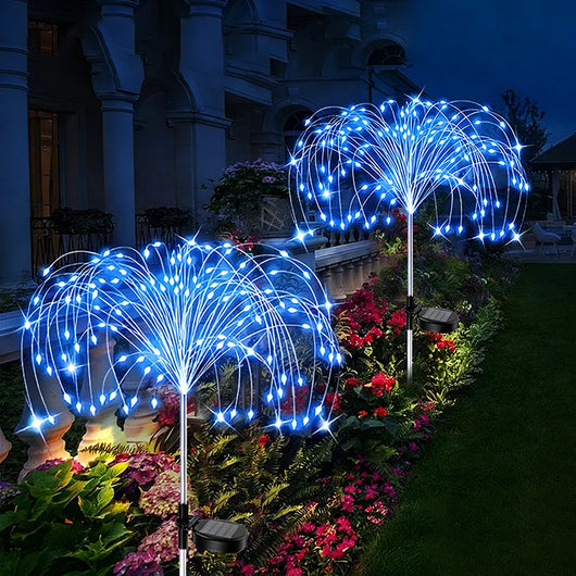 Solar LED Fairy Lights Outdoor Waterproof Garden Firework Lights for Yard Patio Pathway Decor