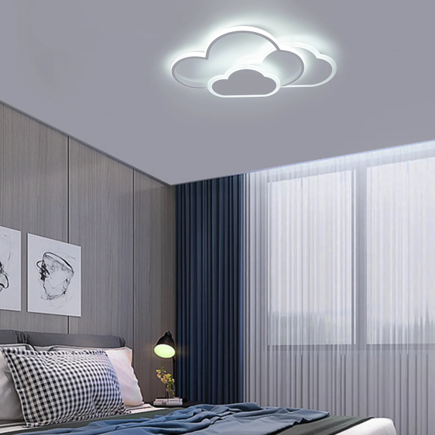 Cloud LED Ceiling Light – Adjustable Color Temperature Fixture