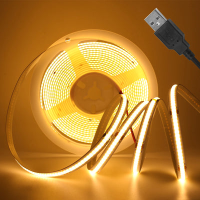 High-Density COB LED Strip Light – 3mm / 5mm, 12V–24V Dimmable