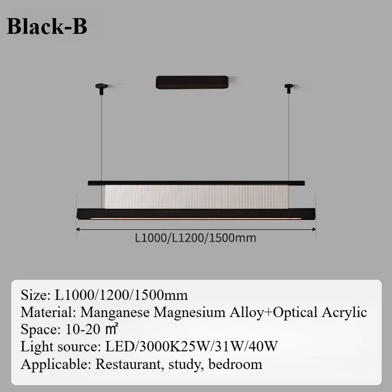 Italian Modern Luxury Linear LED Chandelier with Minimalist Designer Style