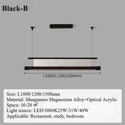 Italian Modern Luxury Linear LED Chandelier with Minimalist Designer Style