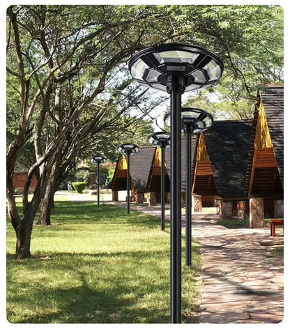 Flying saucer solar lamp, round UFO lamp, villa community square landscape lamp, induction integrated street lamp, courtyard street