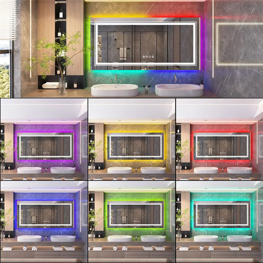 Frameless LED Bathroom Mirror – Fogless Modern Design | Replace