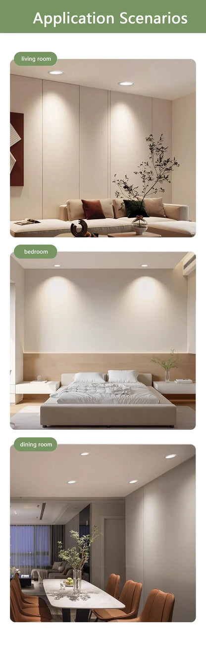 Recessed LED Downlight with Universal Voltage and 249–2000 Lumen Output