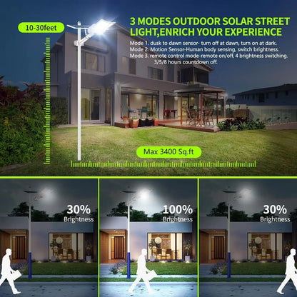 2PCS 10000W Solar Street Lights