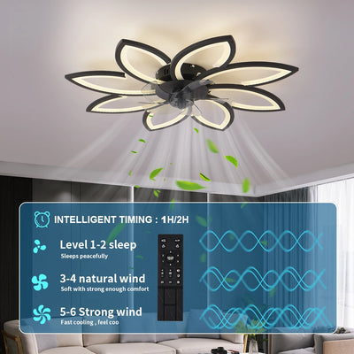 Modern LED Ceiling Fan Light with Remote Control