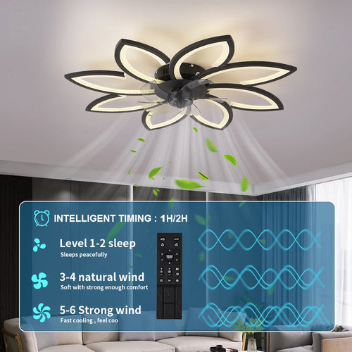 Modern LED Ceiling Fan Light with Remote Control