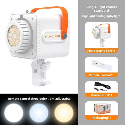 150W LED Photography Light – Dimmable 3-Color Studio & Live Streaming Fill Light