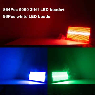 1000W LED RGB Stage Light – DMX Strobe, Wash & Multi-Effect Lighting