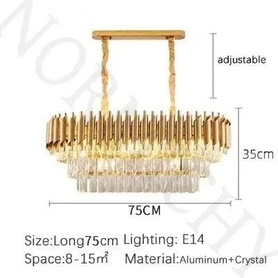 Luxury Modern Crystal Ceiling Chandelier E14 LED Pendant Lamp for Living Room Dining Room Bedroom Gold Black Home Decor Lighting