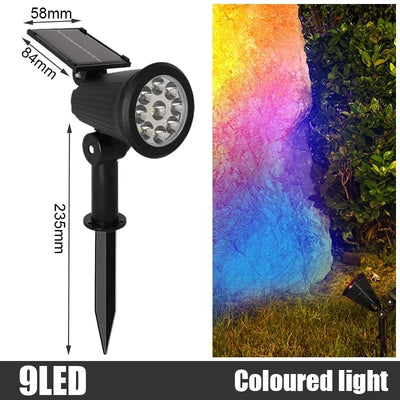 Adjustable Solar LED Spotlights – IP65 Outdoor Garden Lights (4/9 Pack)